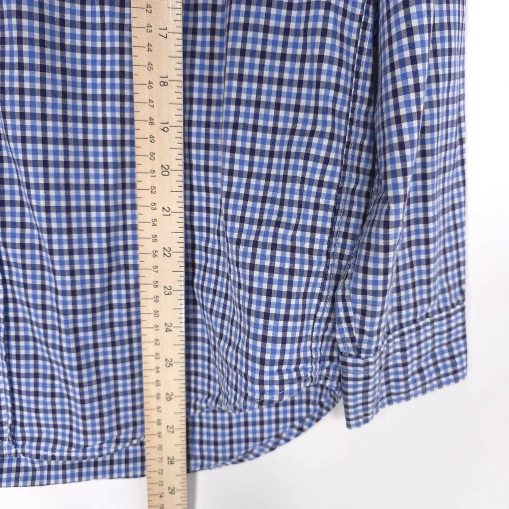 RALPH LAUREN Boys Shirt XL‎ 18-20 Long Sleeve Multicolor Plaid Blue Check Cotton